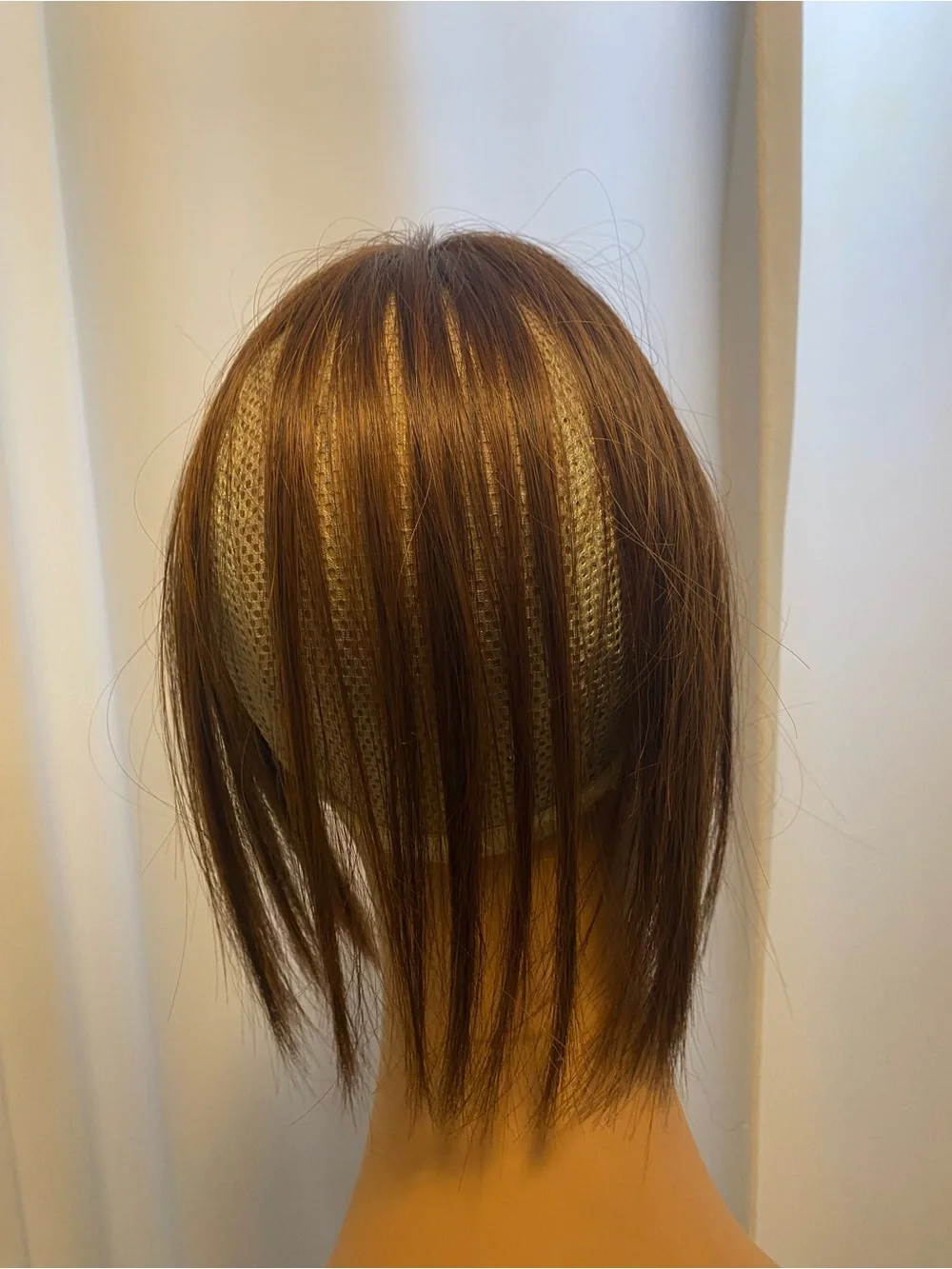 💯 Human Hair Brown /Golden Highlights 10” Long Topper- Natural Look